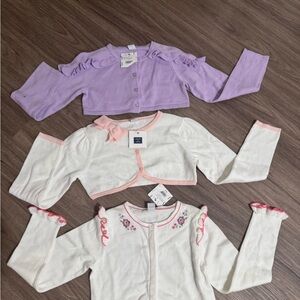 Janie and Jack girls crop sweaters bundle sz 6